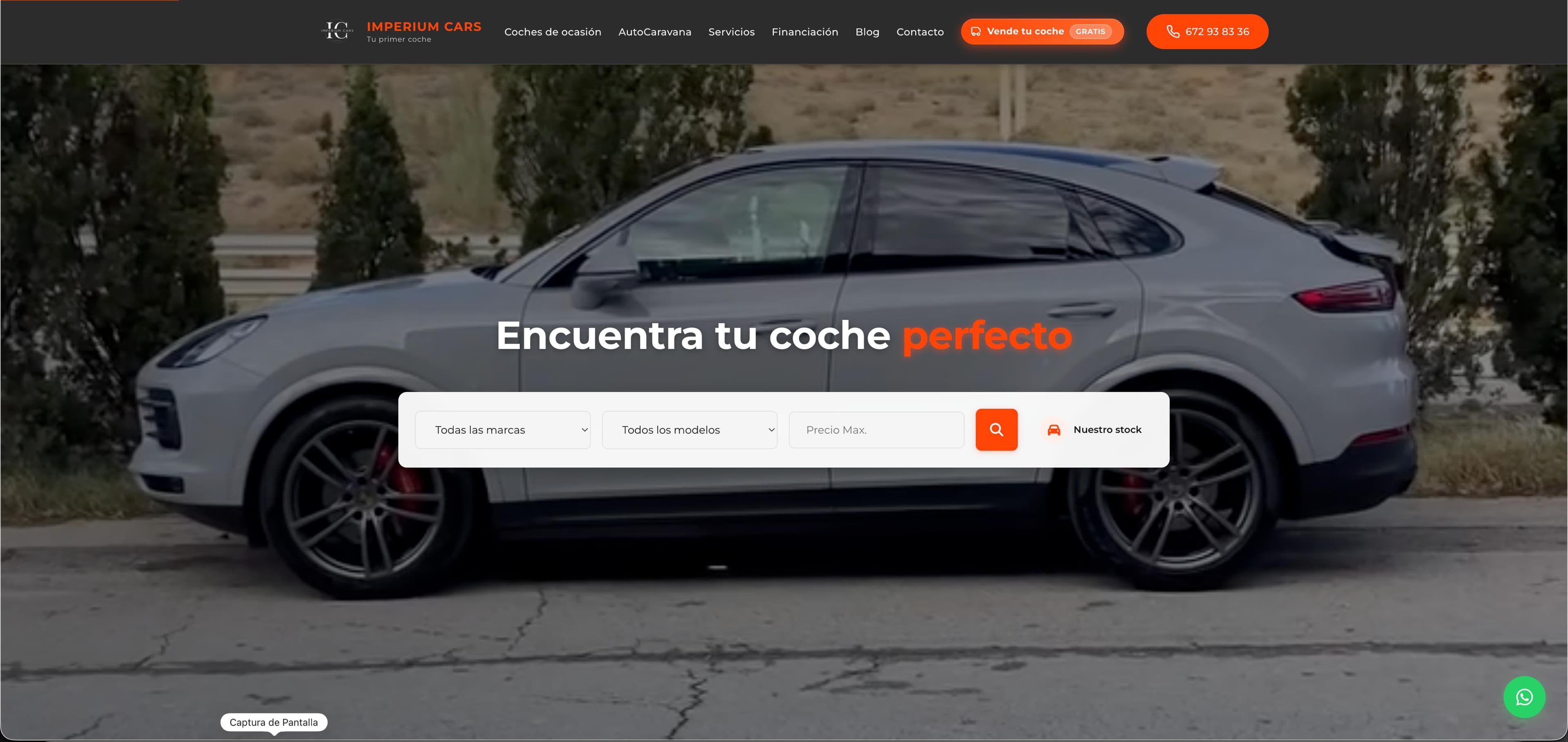 Diseño web para automoción - Imperium Cars - iatualcance
